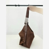 کیف زنانه جیر تک سگک رنگ شکلاتی