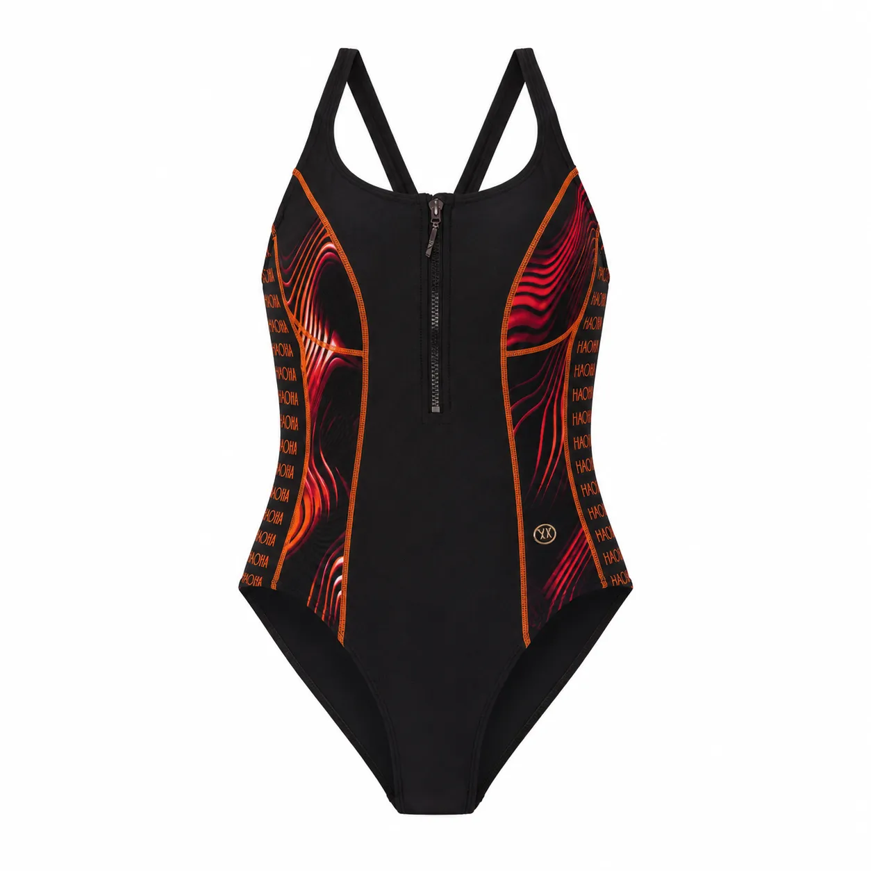 مایو اسلیپ زنانه استرج مشکی پشت قهرمانی جلو زیپ دار سایز M