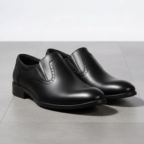 ست کفش و کمربند مردانه مدل رویال و نیک کلاسیک چرم مصنوعی بیاله